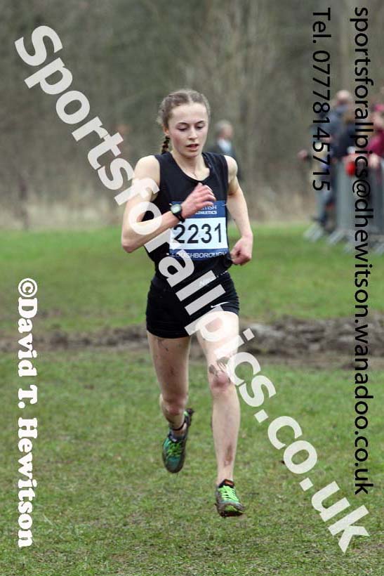Womens under-17s Inter Counties Cross Country, Prestwold Hall, Loughborough. Photo: David T. Hewitson/Sports for All Pics